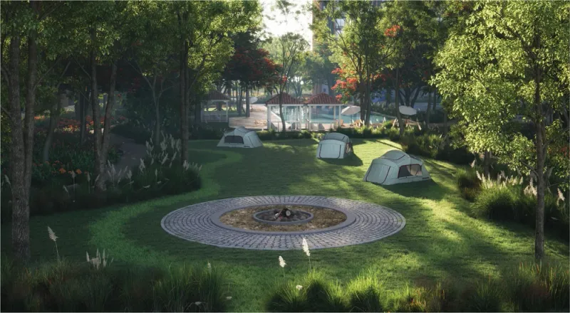 Camping grounds within the Karma Lakelands ecosystem